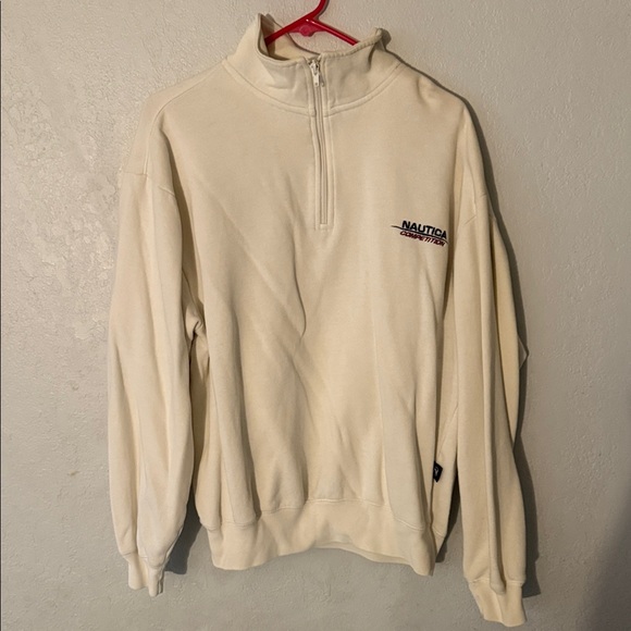 Nautica Men's White Zip-Up Sweater - Picture 1 of 4